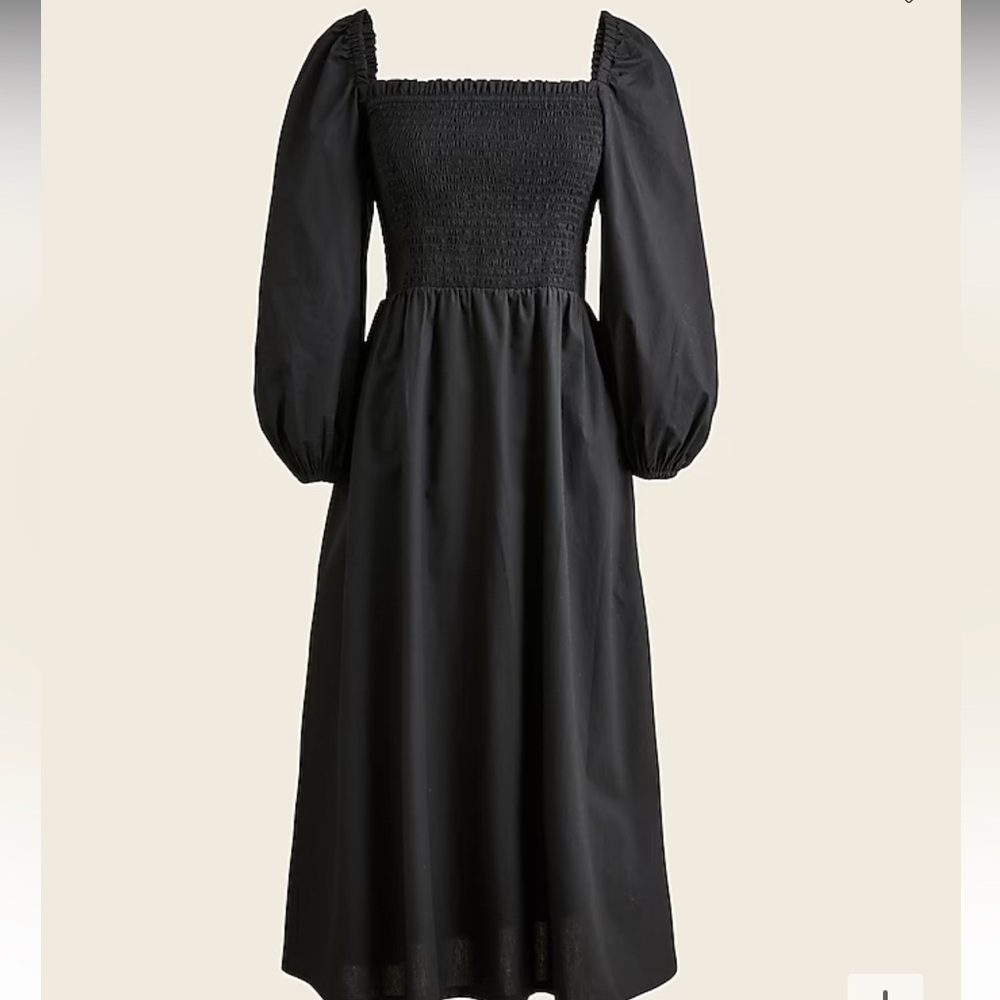 Jcrew smocked puff sleeve dress